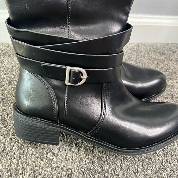 Sz 7M St. John’s Bay Black under the knee Boots Brand New $80 MSRP - Picture 4 of 11